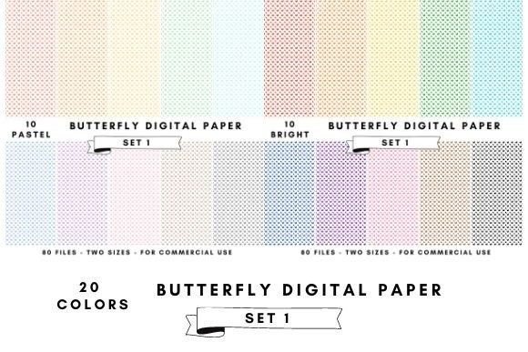 Download Butterfly Digital Paper Set 1 - Premium Resources