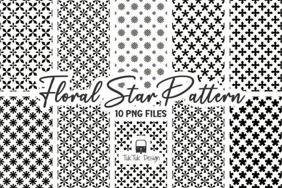 Download Geometric Floral Star Pattern Bundle - Star pattern Collection