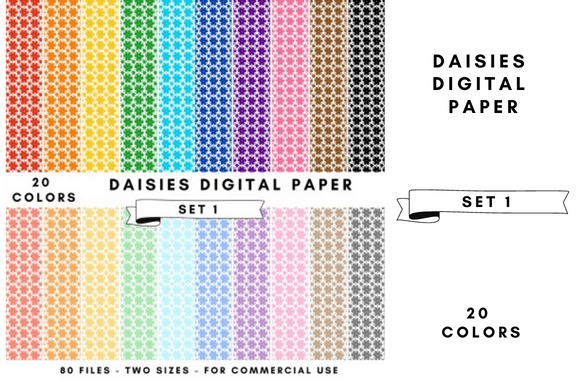 Download Daisies Digital Paper Set 1 - Premium Resources