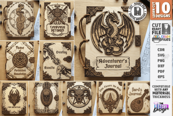 Download Fantasy Book Covers Laser Cut Bundle - Book cover Collection