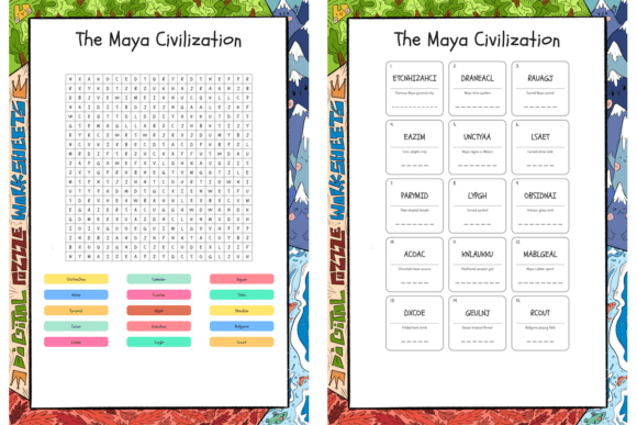 Download The Maya Civilization Word Search Puzzle - Civilization Collection