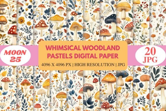 Download Whimsical Woodland Pastels Digital Paper - Premium Resources