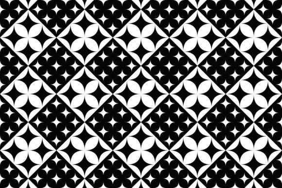 Download Monochrome Seamless Curved Star Pattern - Star pattern Collection