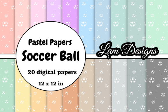 Download Hand-drawn Soccer Ball Digital Papers - Premium Resources