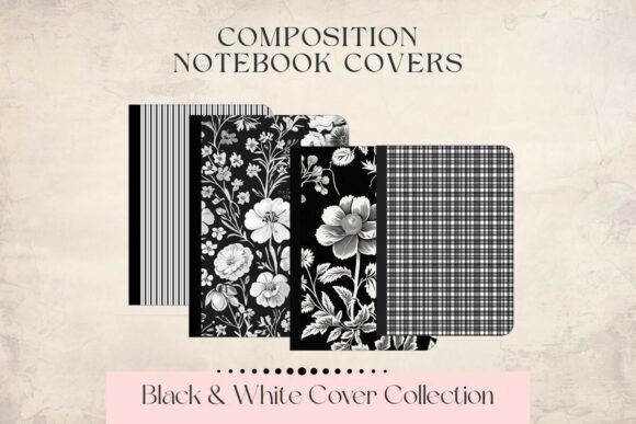 Download B&amp;W Composition Notebook Covers - Book cover Collection