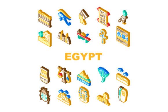 Download Egypt Civilization Landscape Icons Set - Civilization Collection